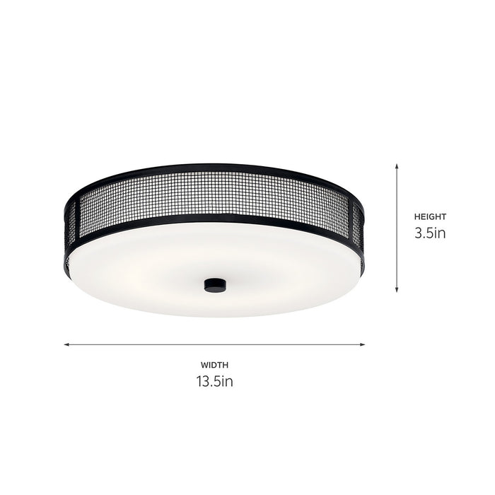 Kichler 42379BKLEDR LED Flush Mount, Black
