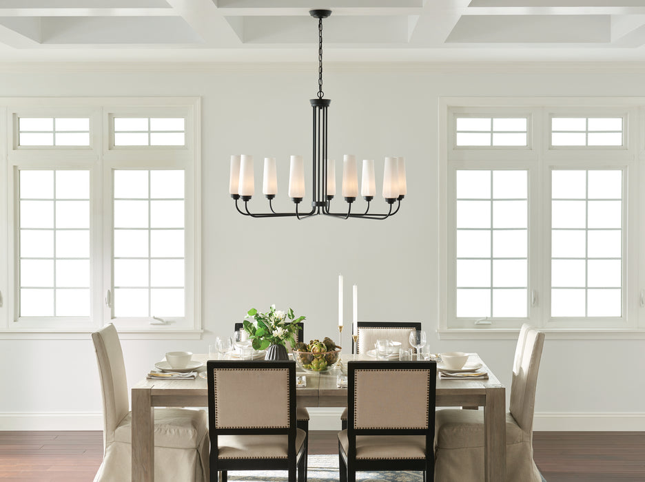 Kichler 52481BK Nine Light Chandelier, Black