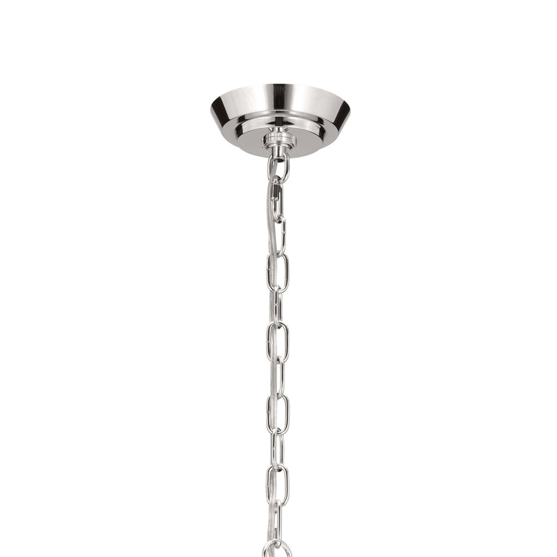 Kichler 52480PN Six Light Chandelier, Polished Nickel
