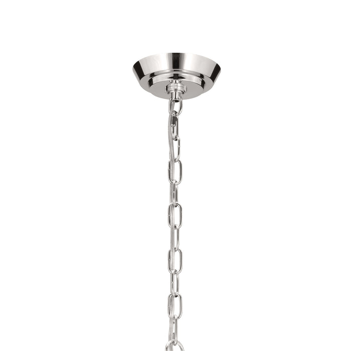 Kichler 52480PN Six Light Chandelier, Polished Nickel