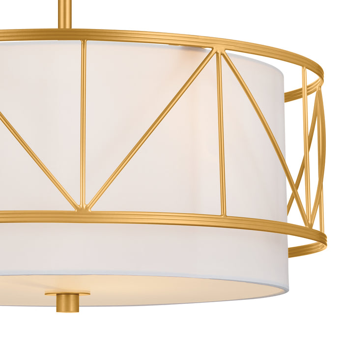 Kichler 52075CLG Three Light Pendant/Semi Flush, Classic Gold