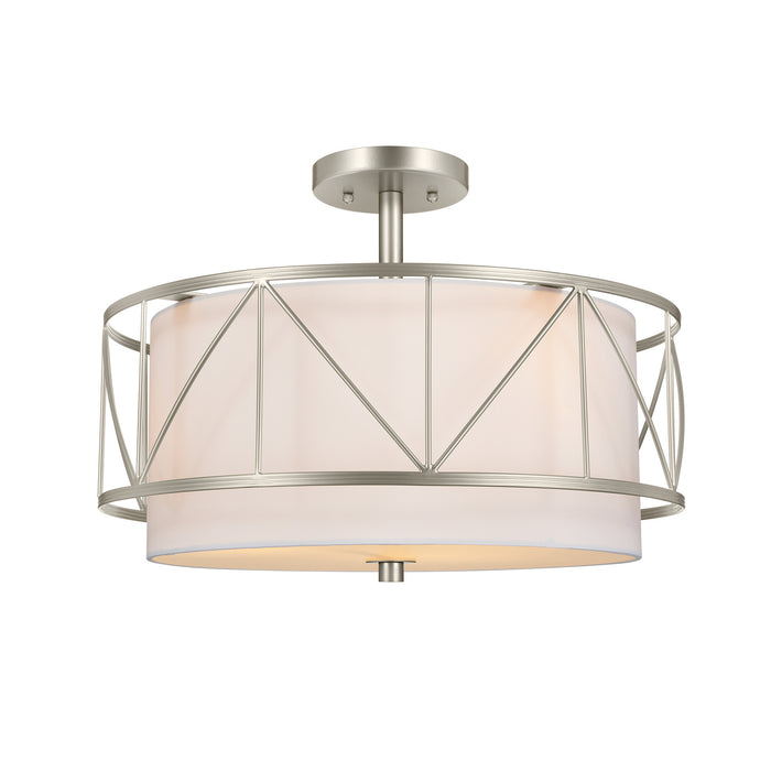 Kichler 52075SN Three Light Pendant/Semi Flush, Satin Nickel