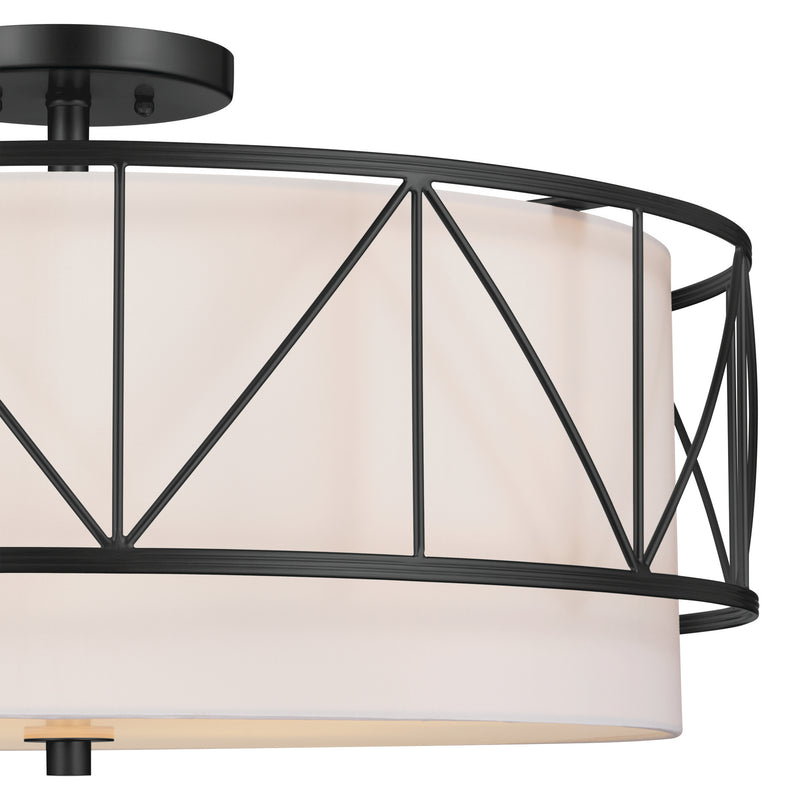 Kichler 52076BK Four Light Semi Flush Mount, Black