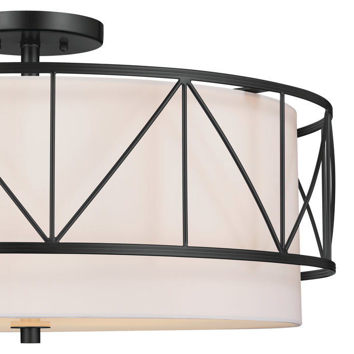 Kichler 52076BK Four Light Semi Flush Mount, Black
