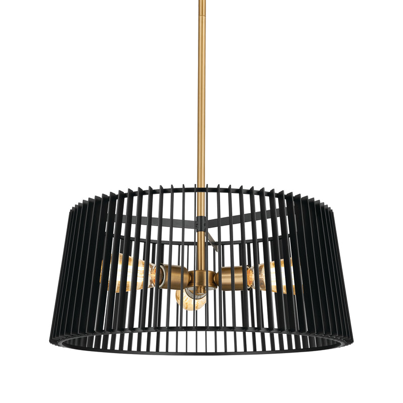 Kichler 44171BK Three Light Pendant, Black