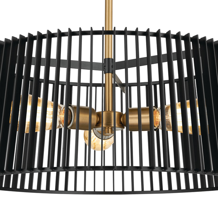 Kichler 44171BK Three Light Pendant, Black