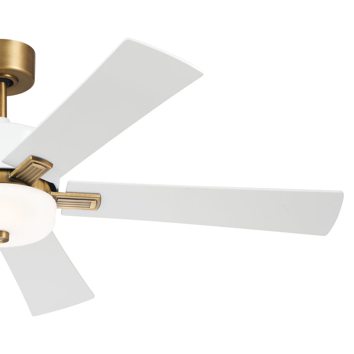 Kichler 300395WH 56" Ceiling Fan, Brushed Natural Brass
