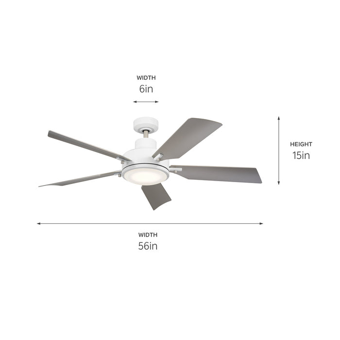 Kichler 330057WH 56" Ceiling Fan, White