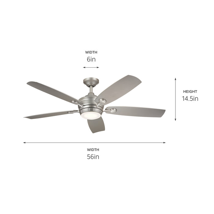 Kichler 310130NI 56" Ceiling Fan, Brushed Nickel