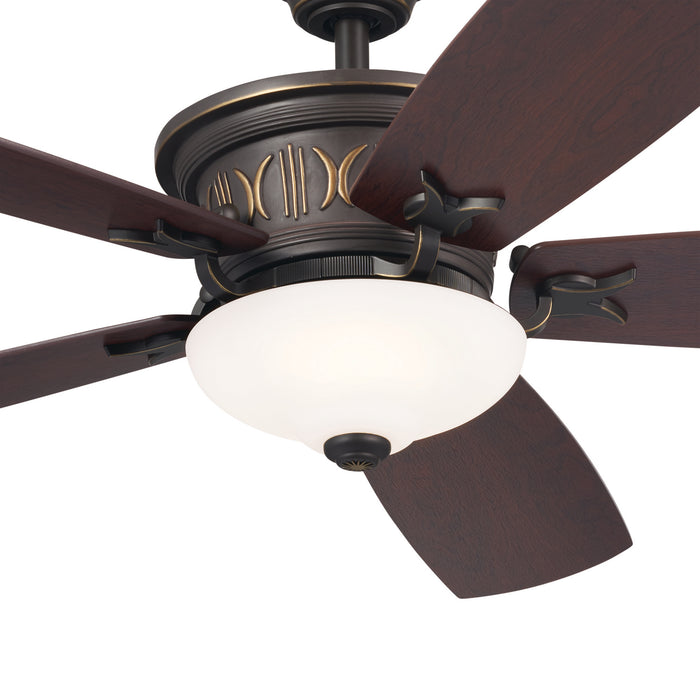 Kichler 300325OZ 56" Ceiling Fan, Olde Bronze with Gold Highlights
