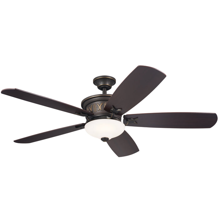 Kichler 300325OZ 56" Ceiling Fan, Olde Bronze with Gold Highlights