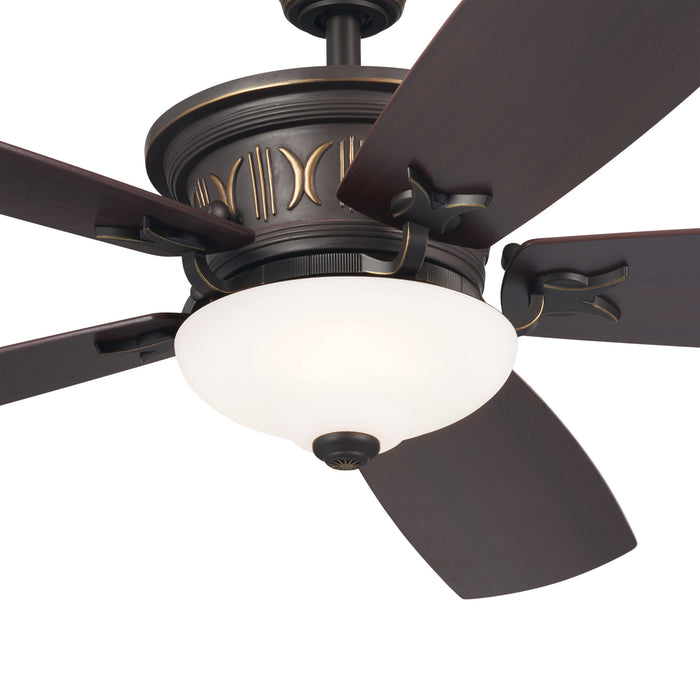 Kichler 300325OZ 56" Ceiling Fan, Olde Bronze with Gold Highlights