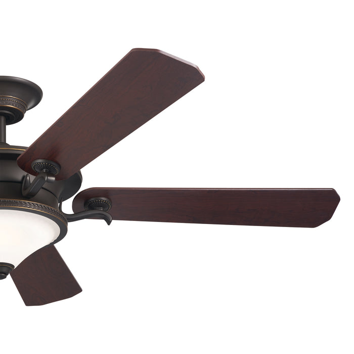 Kichler 300370OZ 60" Ceiling Fan, Olde Bronze with Gold Highlights