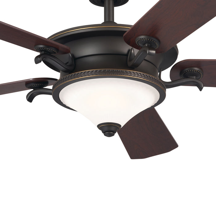 Kichler 300370OZ 60" Ceiling Fan, Olde Bronze with Gold Highlights