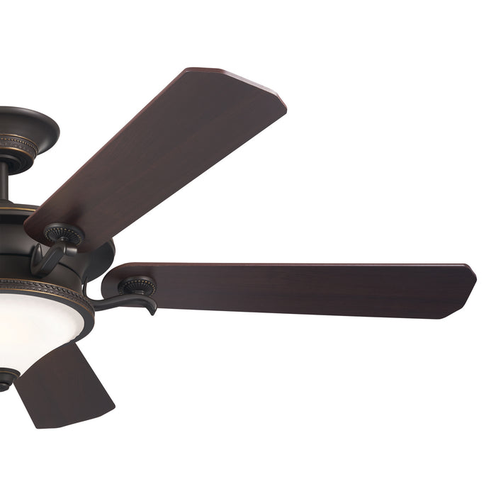 Kichler 300370OZ 60" Ceiling Fan, Olde Bronze with Gold Highlights