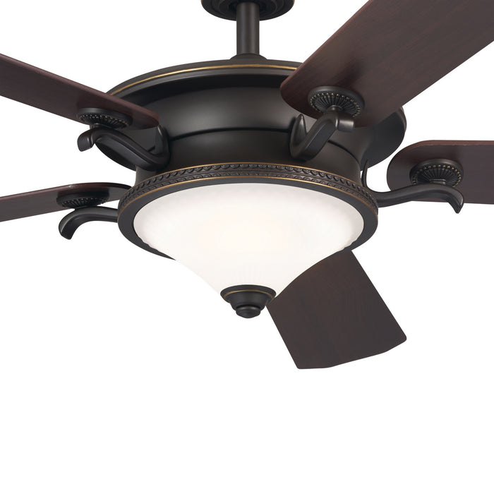 Kichler 300370OZ 60" Ceiling Fan, Olde Bronze with Gold Highlights
