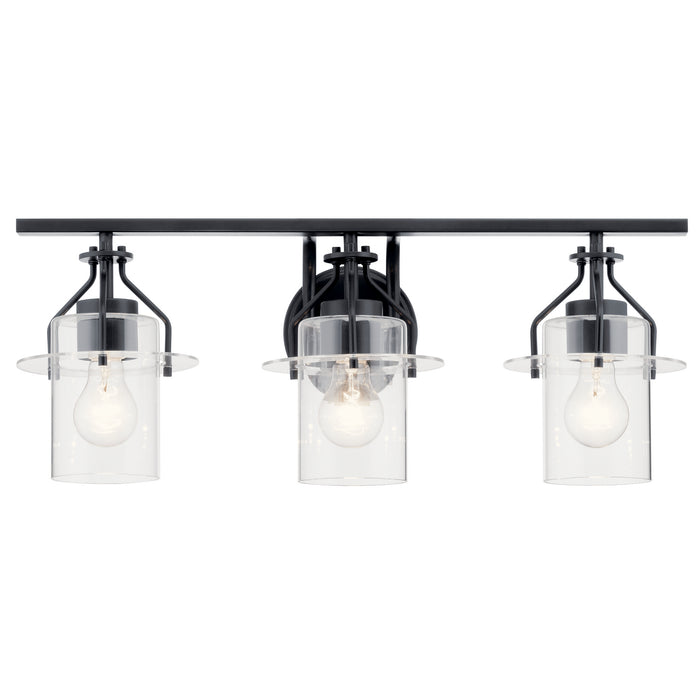 Kichler 55079BK Three Light Bath, Black