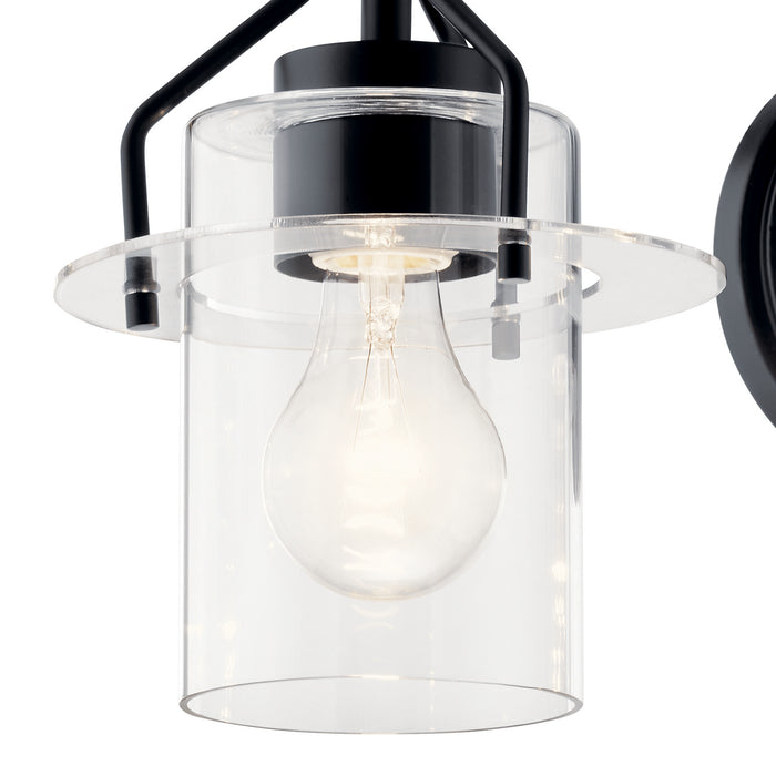 Kichler 55079BK Three Light Bath, Black
