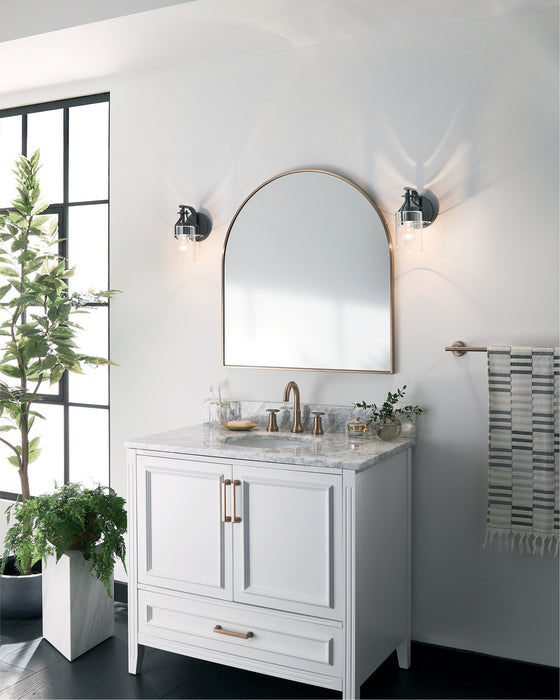 Kichler 55077BK One Light Wall Sconce, Black