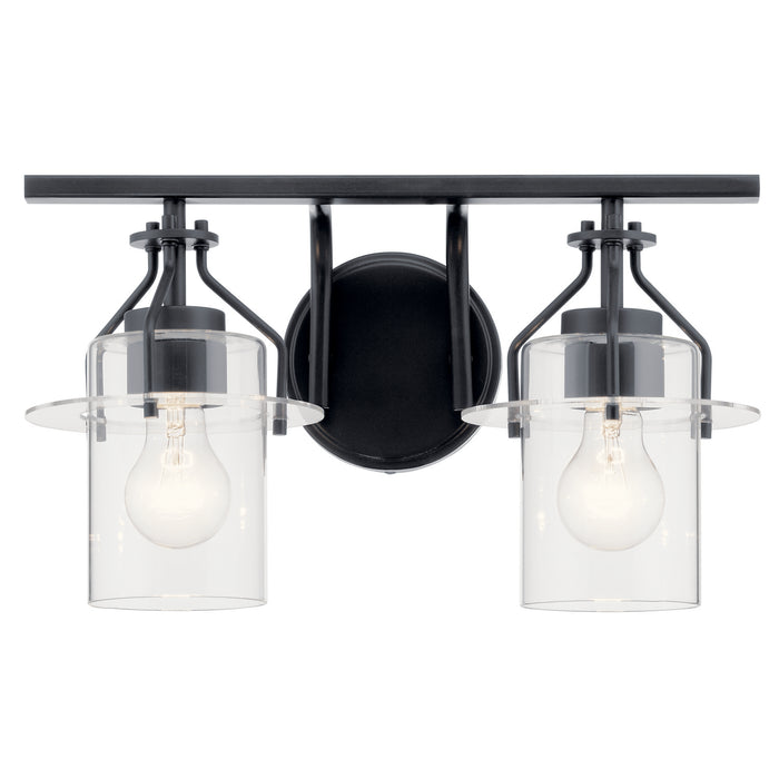 Kichler 55078BK Two Light Bath, Black