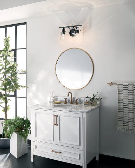 Kichler 55078BK Two Light Bath, Black