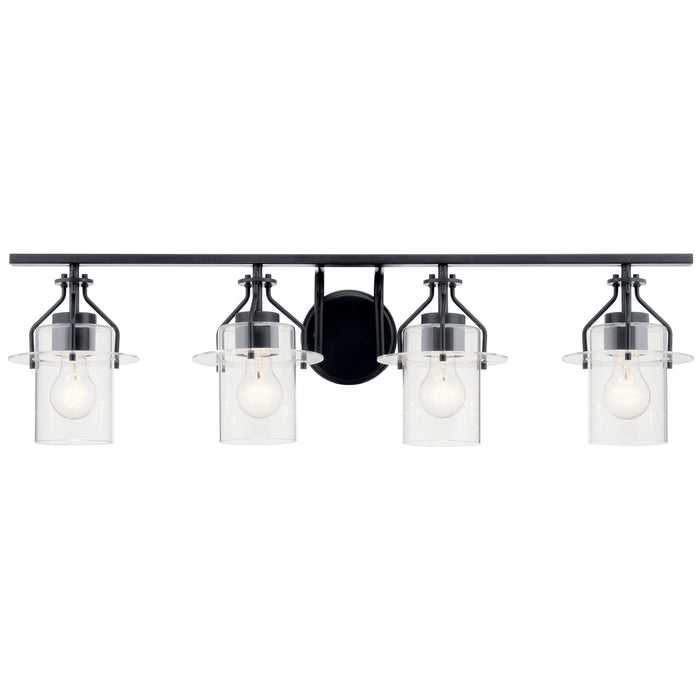 Kichler 55080BK Four Light Bath, Black