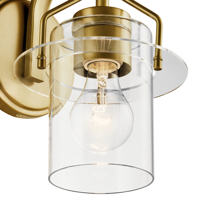 Kichler 55077NBR One Light Wall Sconce, Brushed Brass