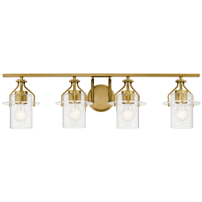 Kichler 55080NBR Four Light Bath, Brushed Brass