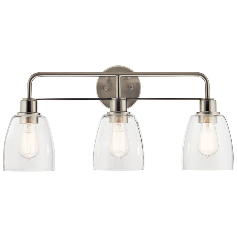 Kichler 55102NI Three Light Bath, Nickel Textured