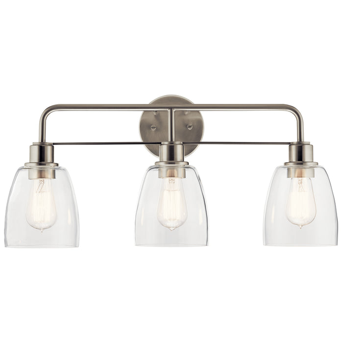 Kichler 55102NI Three Light Bath, Nickel Textured