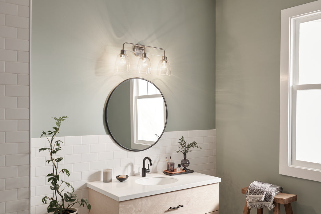 Kichler 55102NI Three Light Bath, Nickel Textured