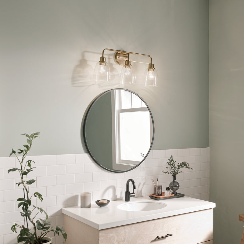 Kichler 55102CPZ Three Light Bath, Champagne Bronze