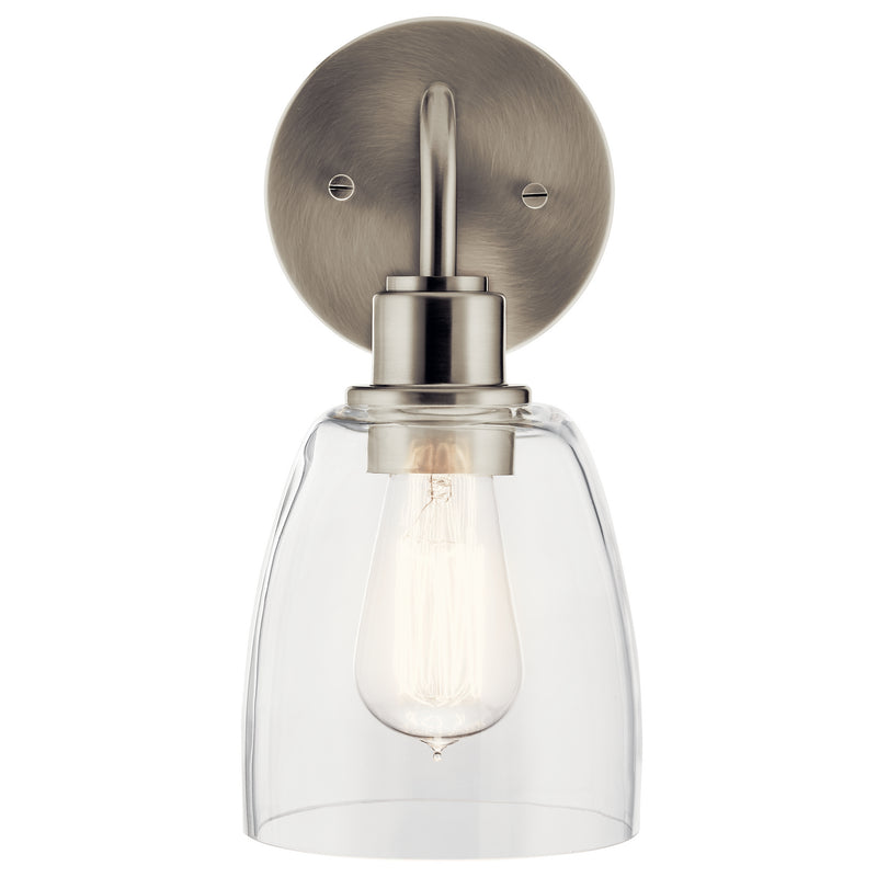 Kichler 55100NI One Light Wall Sconce, Nickel Textured