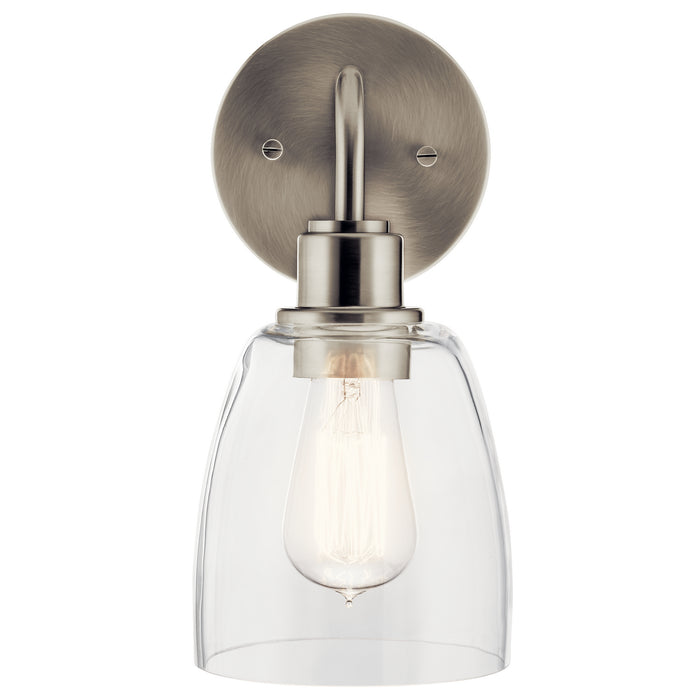 Kichler 55100NI One Light Wall Sconce, Nickel Textured