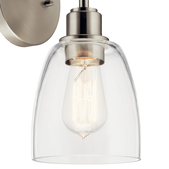 Kichler 55100NI One Light Wall Sconce, Nickel Textured