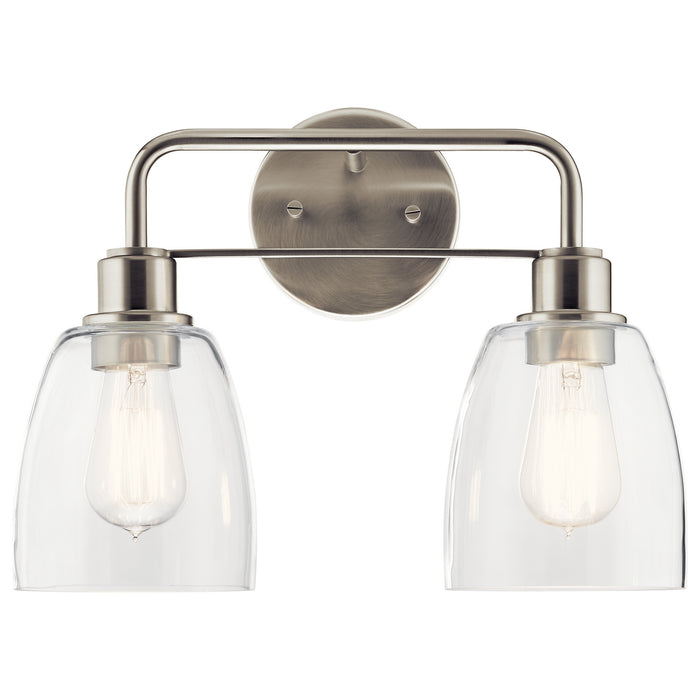 Kichler 55101NI Two Light Bath, Nickel Textured
