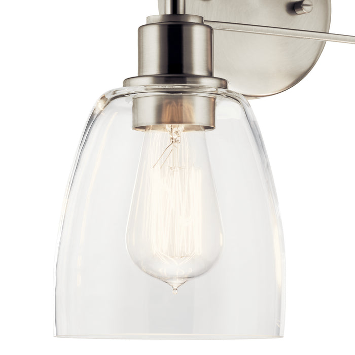 Kichler 55101NI Two Light Bath, Nickel Textured