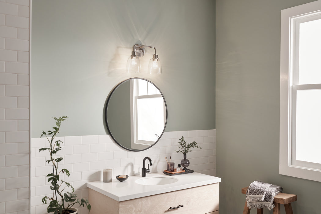 Kichler 55101NI Two Light Bath, Nickel Textured