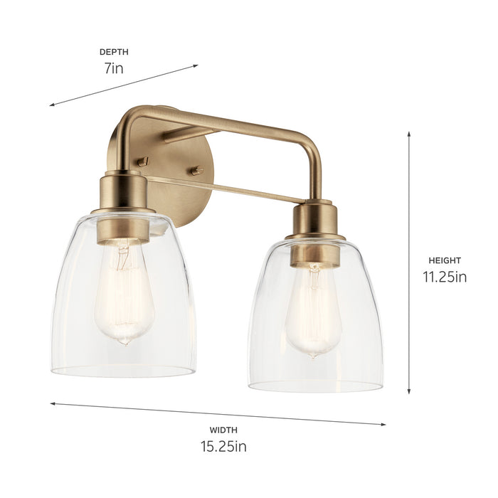 Kichler 55101CPZ Two Light Bath, Champagne Bronze