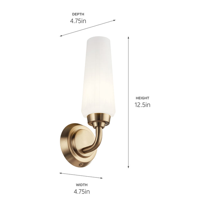 Kichler 55073CPZ One Light Wall Sconce, Champagne Bronze