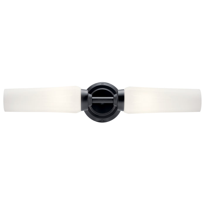 Kichler 55074BK Two Light Wall Sconce, Black