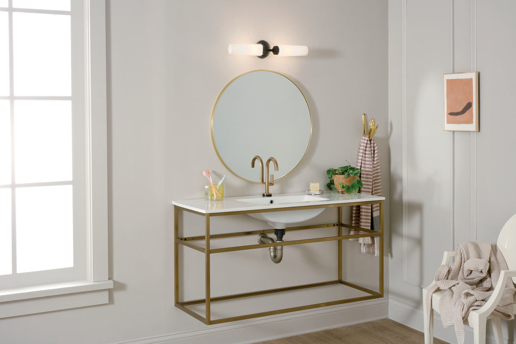 Kichler 55074BK Two Light Wall Sconce, Black
