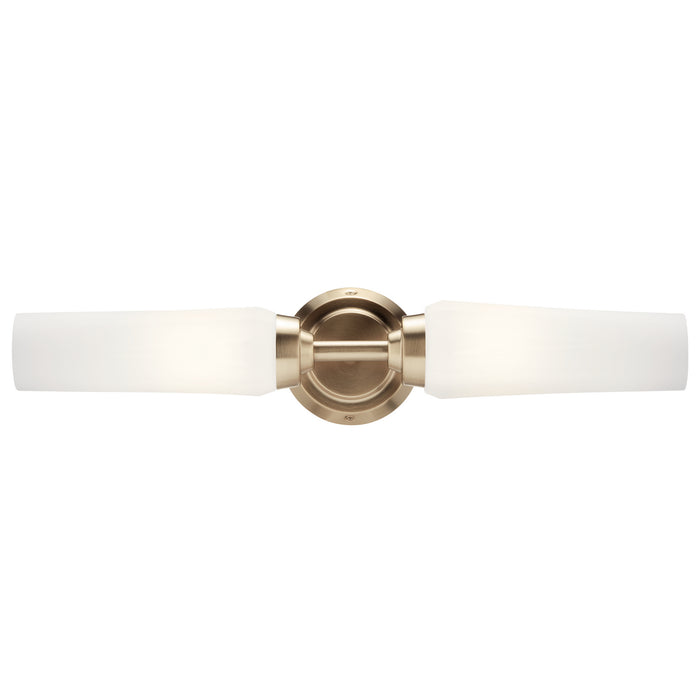Kichler 55074CPZ Two Light Wall Sconce, Champagne Bronze