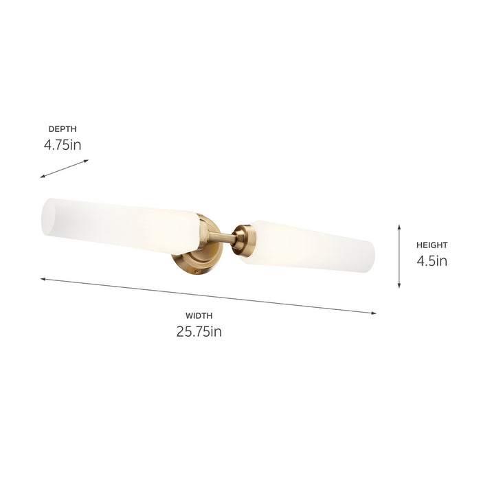 Kichler 55075CPZ Two Light Bath, Champagne Bronze