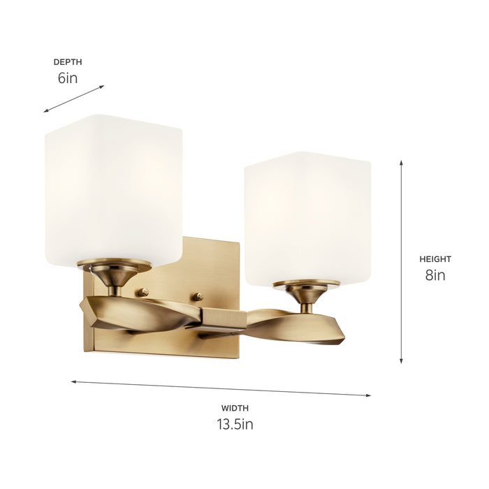 Kichler 55001CPZ Two Light Bath, Champagne Bronze