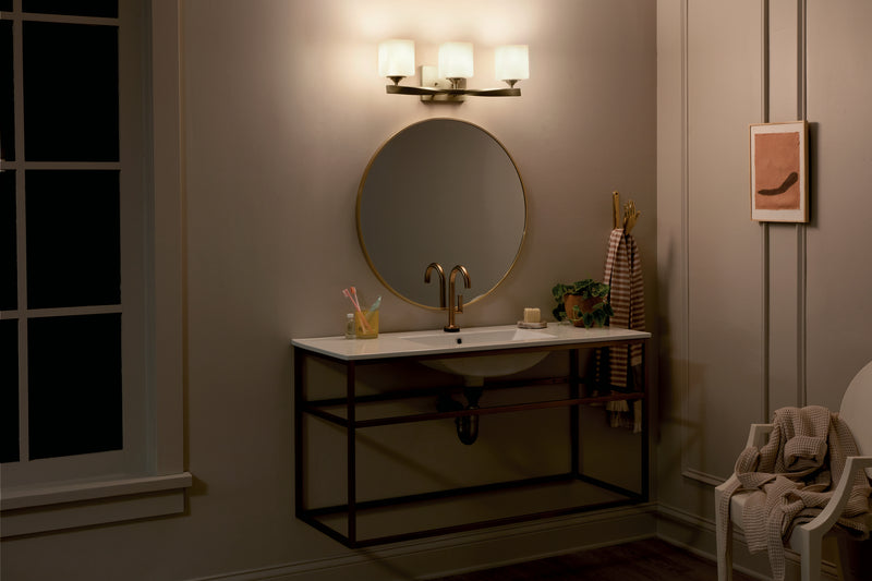 Kichler 55002CPZ Three Light Bath, Champagne Bronze