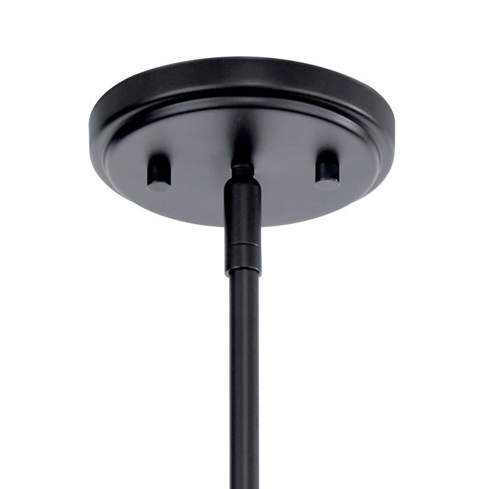 Kichler 52377BK Three Light Chandelier, Black