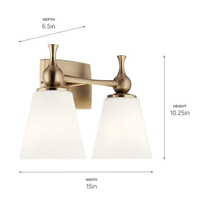 Kichler 55091CPZ Two Light Bath, Champagne Bronze