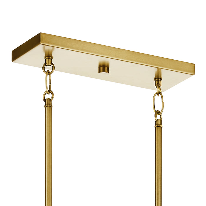 Kichler 52379NBR Five Light Linear Chandelier, Brushed Brass