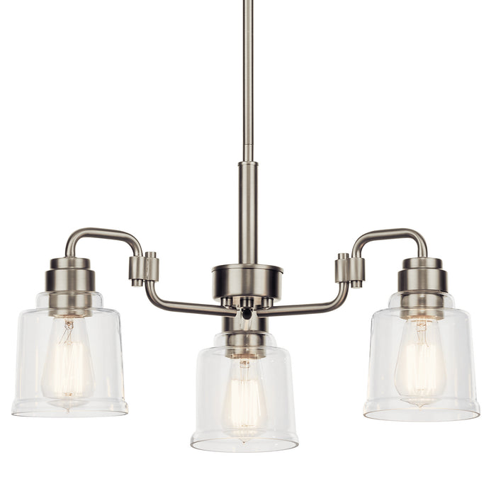 Kichler 52397NI Three Light Chandelier, Nickel Textured